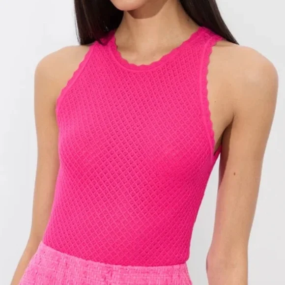 Alice + Olivia Rydel Fuchsia Knit Tank Top – Size S – Brand New with Tags - Picture 2 of 6